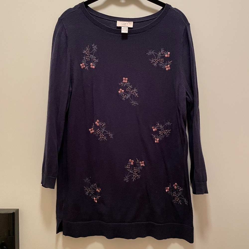 LOFT Floral Sweater